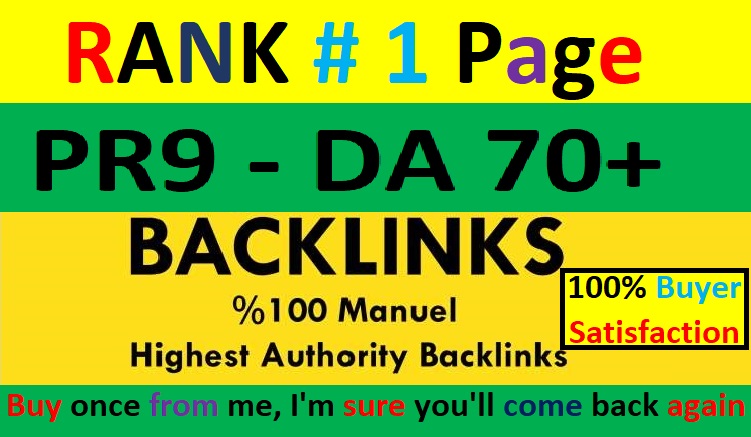 Handmade 25 PR9 - DA 70+ High Domain-Authority SEO ba...