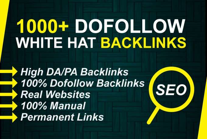 You will get 1000 Contextual SEO dofollow Backlinks F...