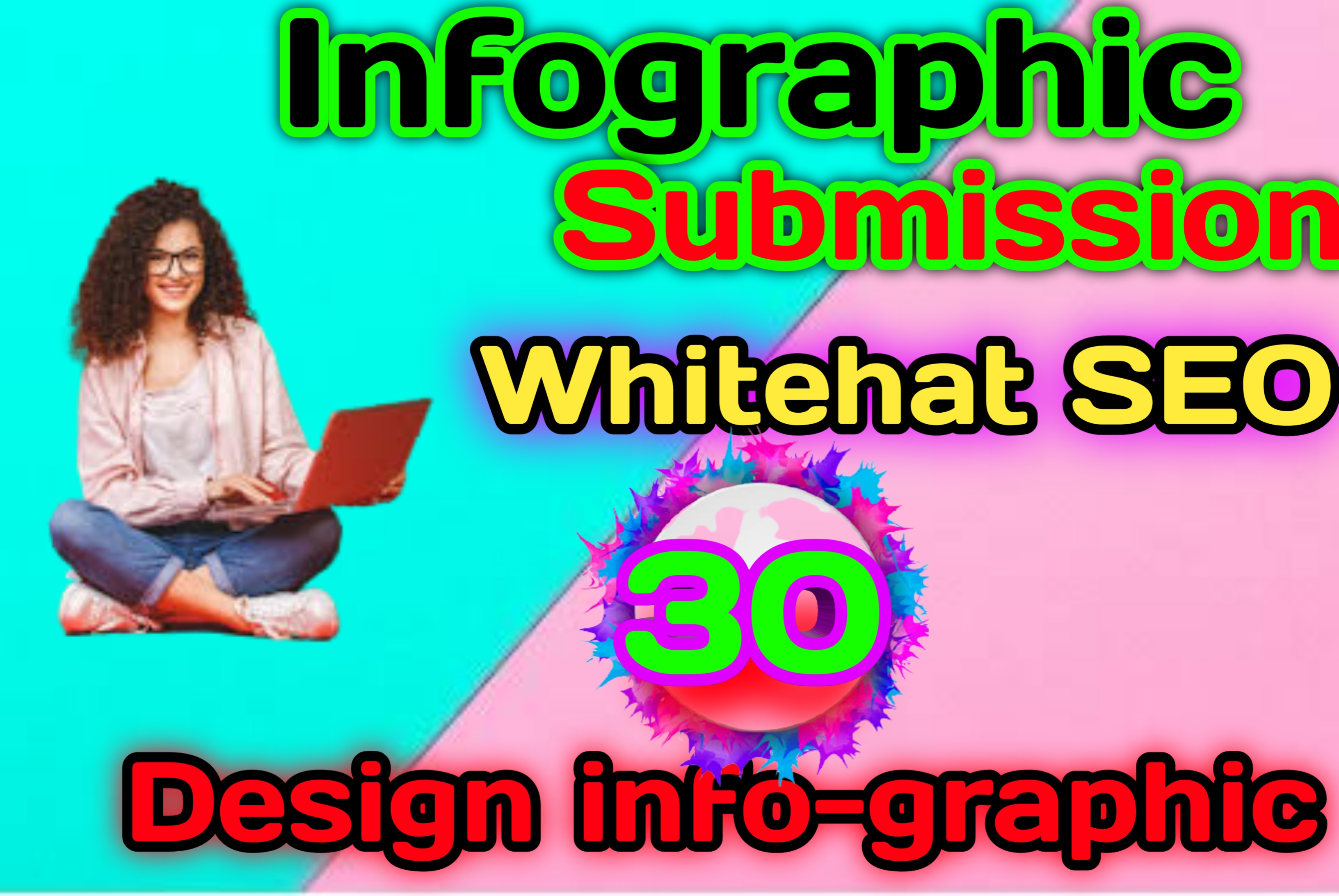 I do 30 Design infographic and manually submit on Hig...