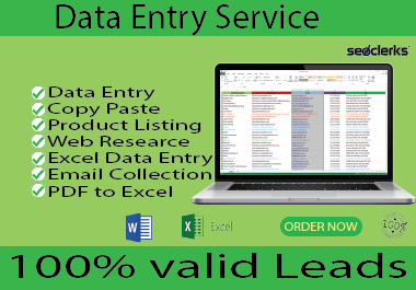 I Will do data entry, email collection, web scrapin...