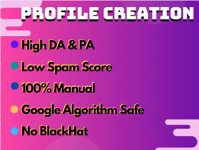 Create 100 High quality Profile Backlink for your bus...