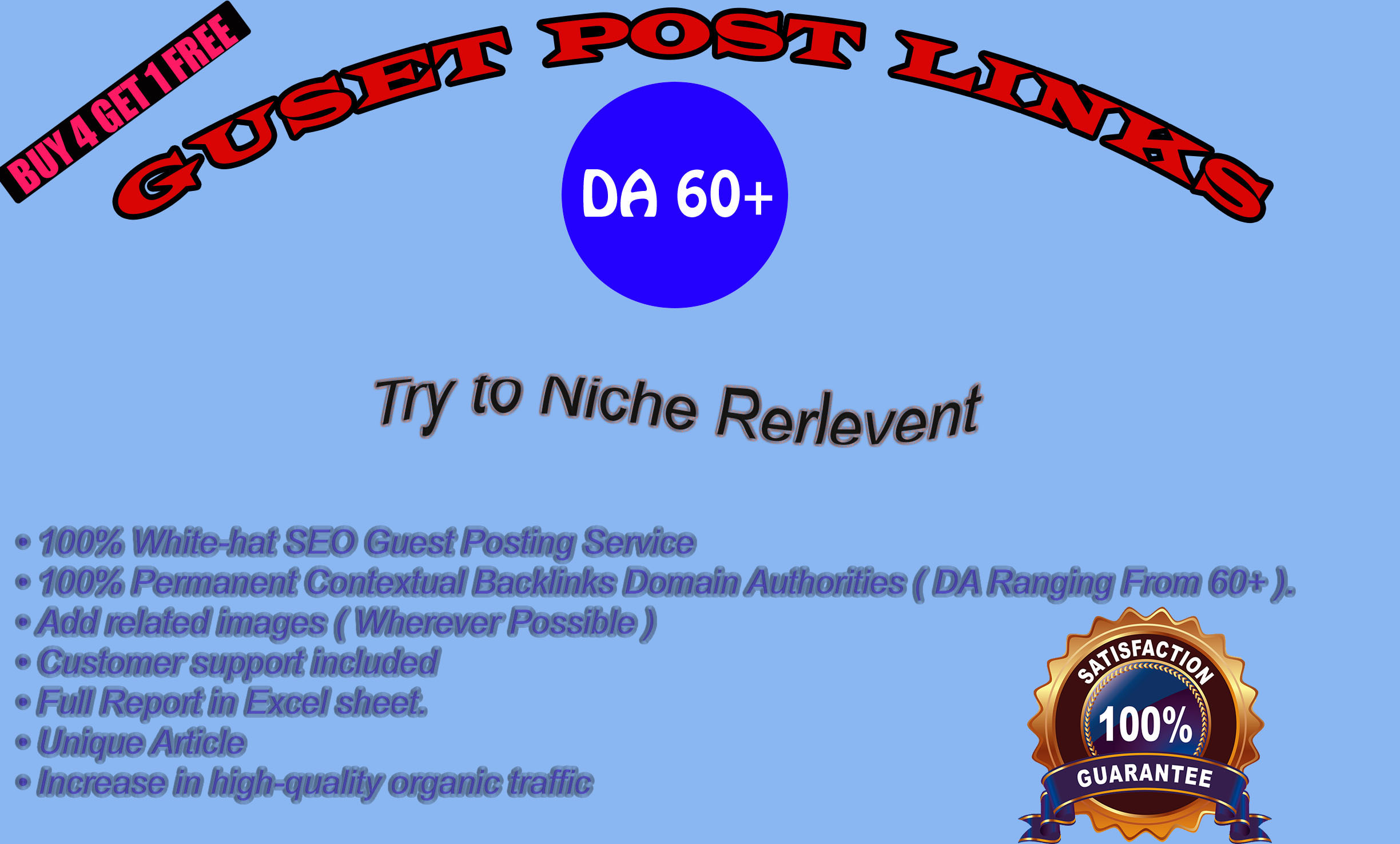 I will write and publish 20 quality guest post on Hig...
