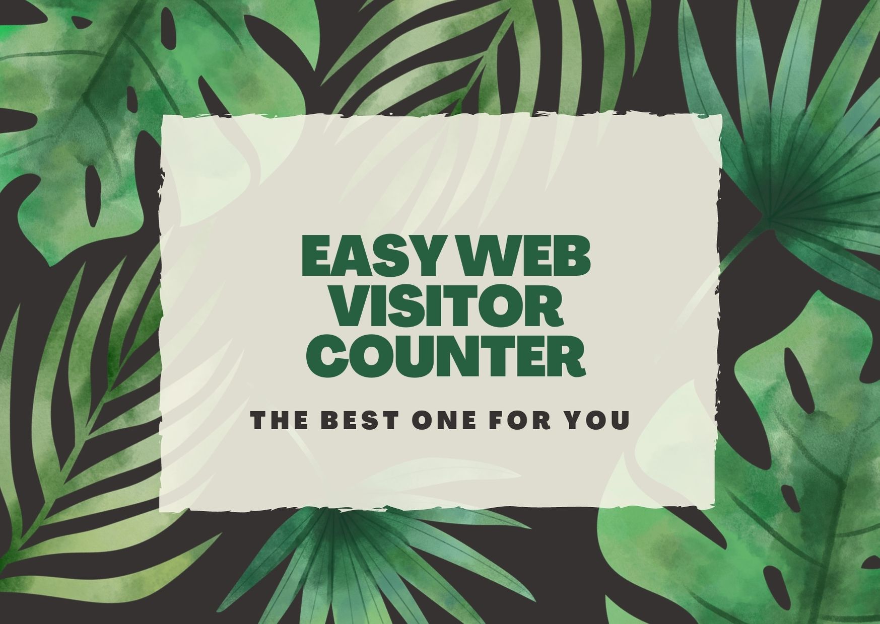 Easy Web Visitor Counter, Helps you find out how man...
