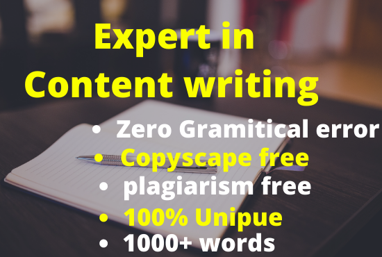 I will write 2000+words SEO friendly Blog post and we...