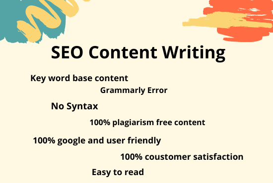 I will be your SEO content writer for any niche