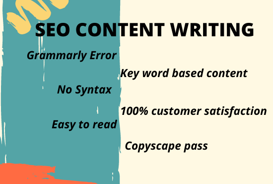 I will write SEO friendly 1200 words creative website...