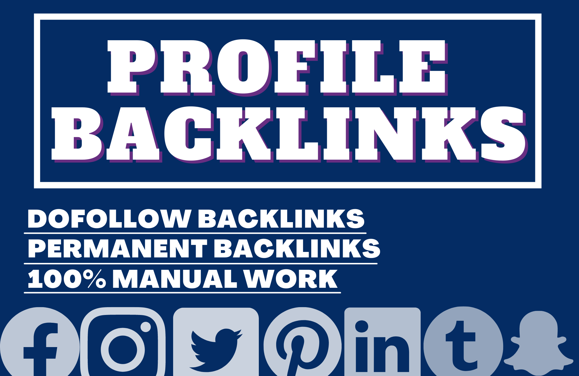 I will create 100 best quality profile bookmarking SE...