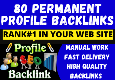 High Quality 80 Profile Backlinks High 70-90 DA PA. H...