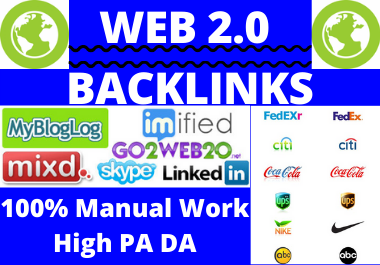 I produce 50+ Web2.0 High prosecutor Do-follow Backli...