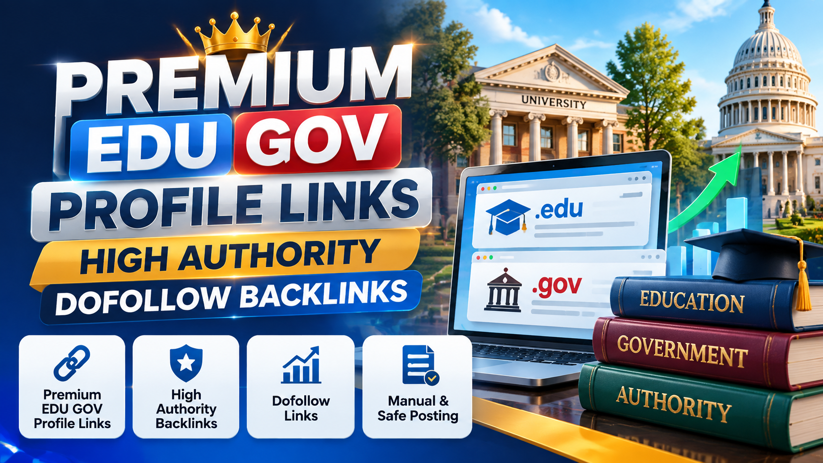 Get 10 Premium EDU GOV Profile Links High Authority D...