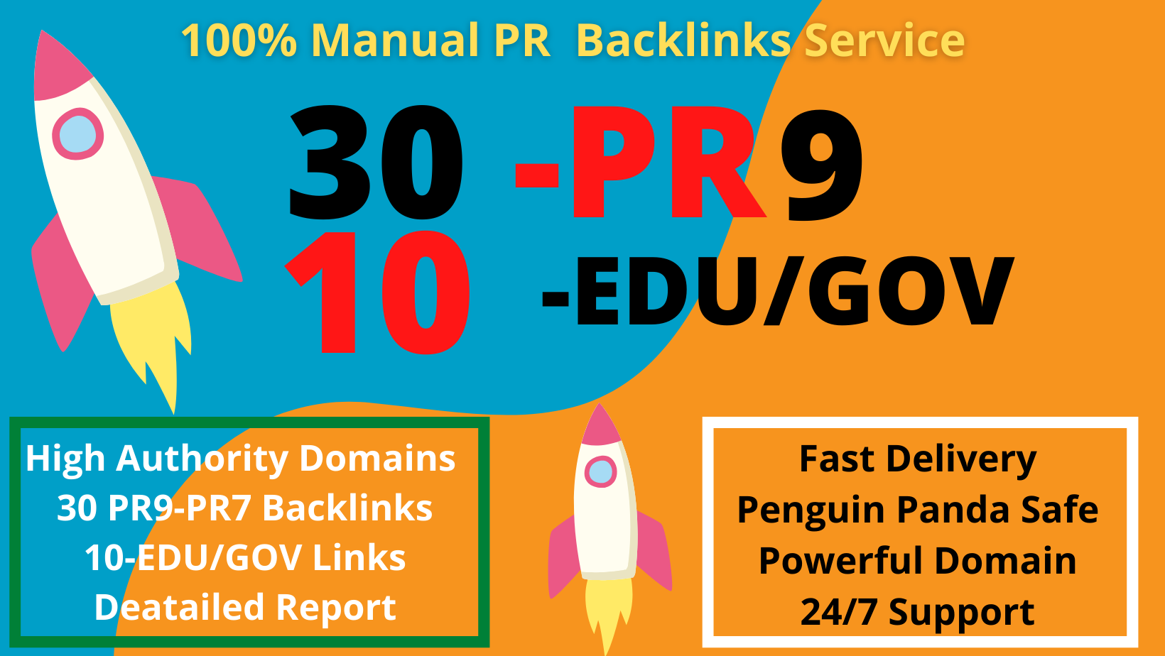 Manually Create 40 Links 30 PR9+10 EDU/GOV High Trust...