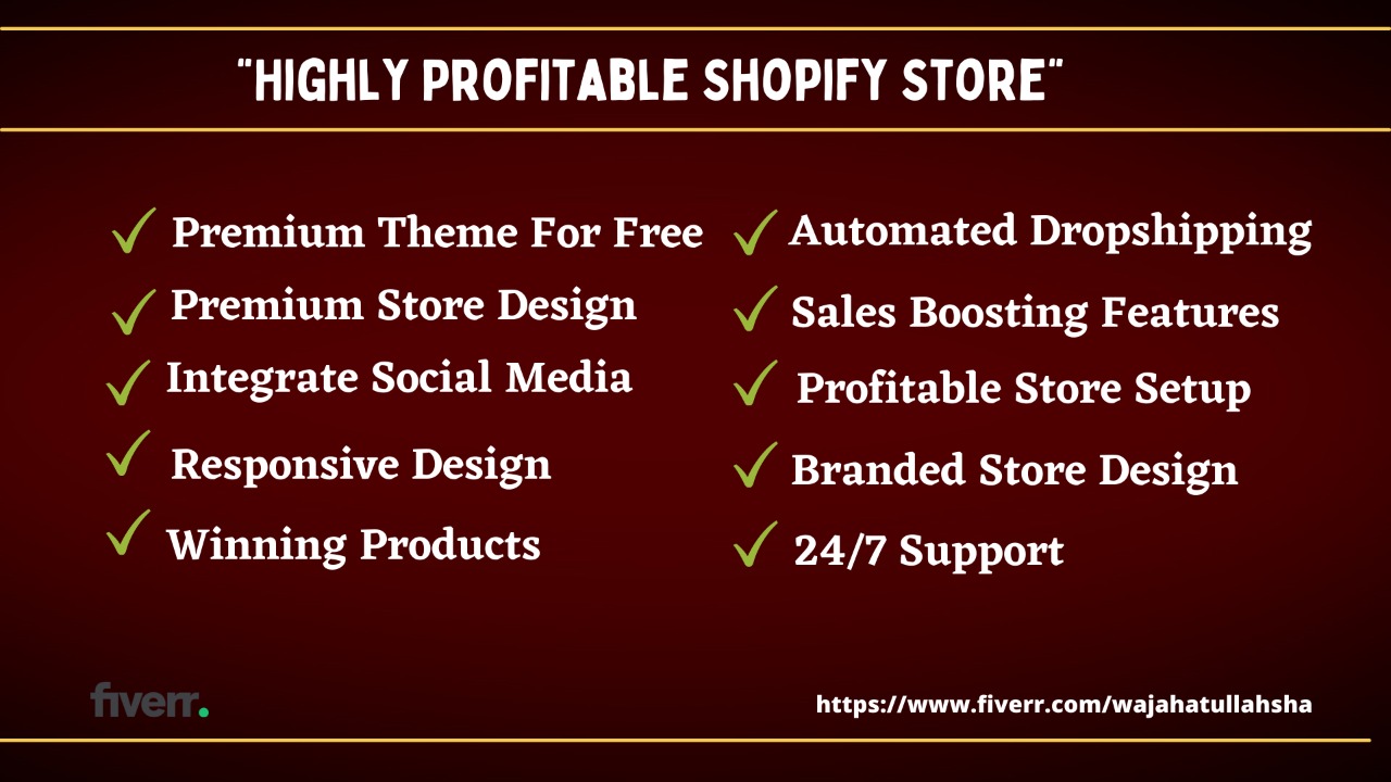 I will design or build profitable shopify store shopi...