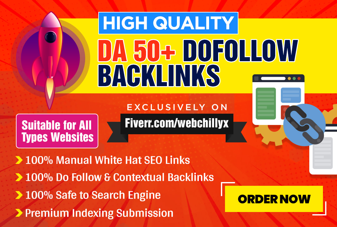 I will build high quality da 50 plus dofollow context...