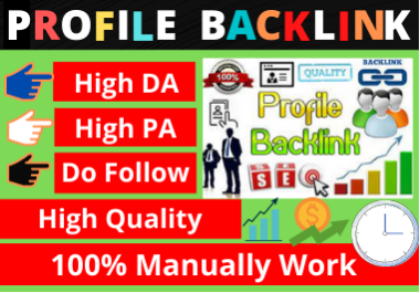 23 Profile Backlinks high authority website permanent...
