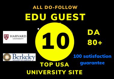 Dofollow 10 Edu Guest post On High DA Website OF USA ...