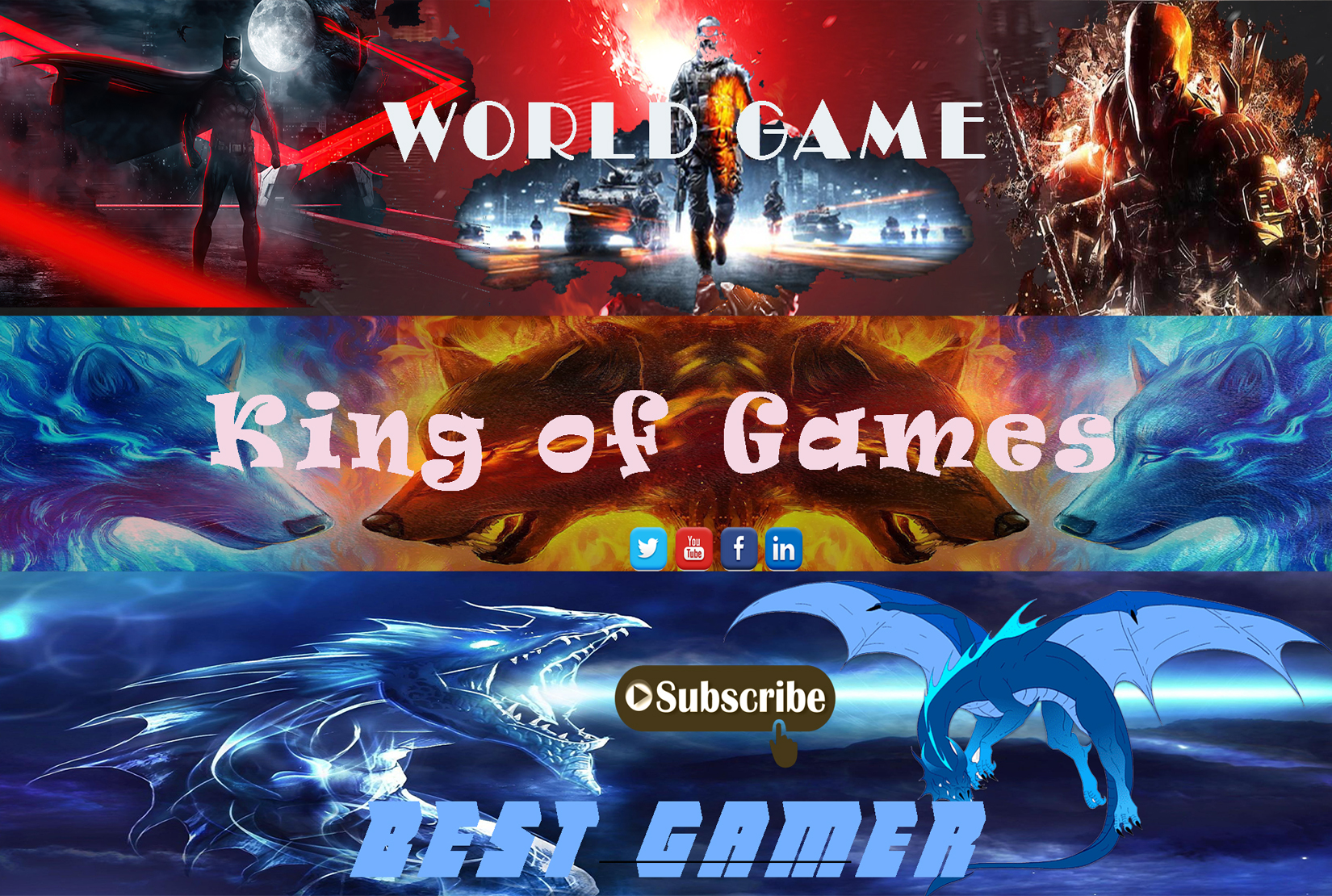 I will design professional any YouTube banner and gam...