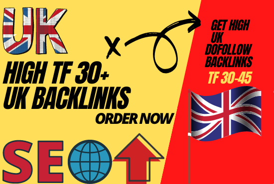 I will give you 30 high tf trust flow uk seo backlink...