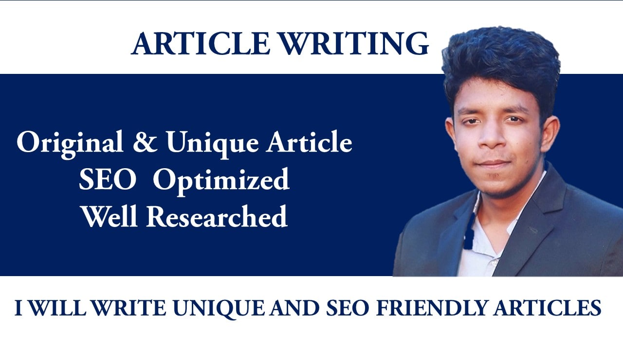 I will Write high quality SEO friendly Article within...