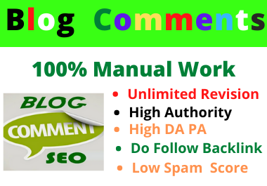 90 Blog High DA Comments High Quality Manual Permanen...