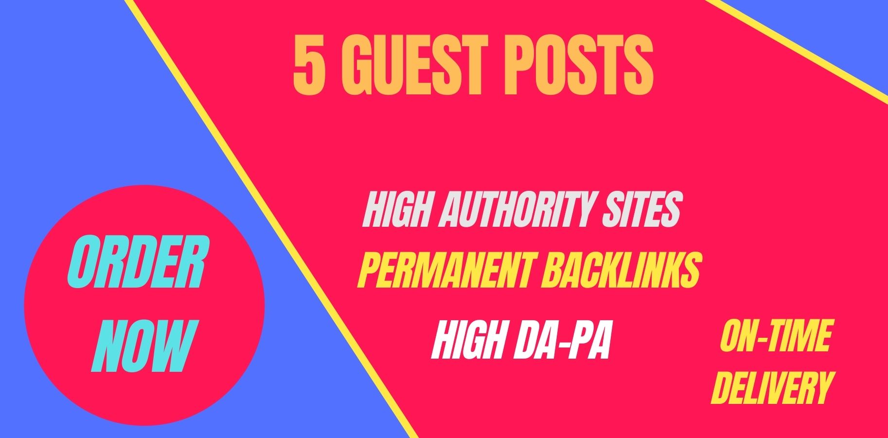 I will write and publish 5 guest posts on high DA PA ...