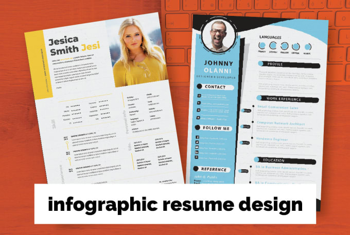 I will design a professional infographic resume CV de...