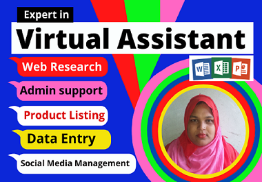 I will be your administrative virtual assistant for a...