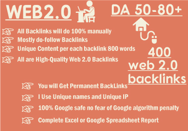 Web2 high-quality dofollow SEO backlinks da 400 plus ...