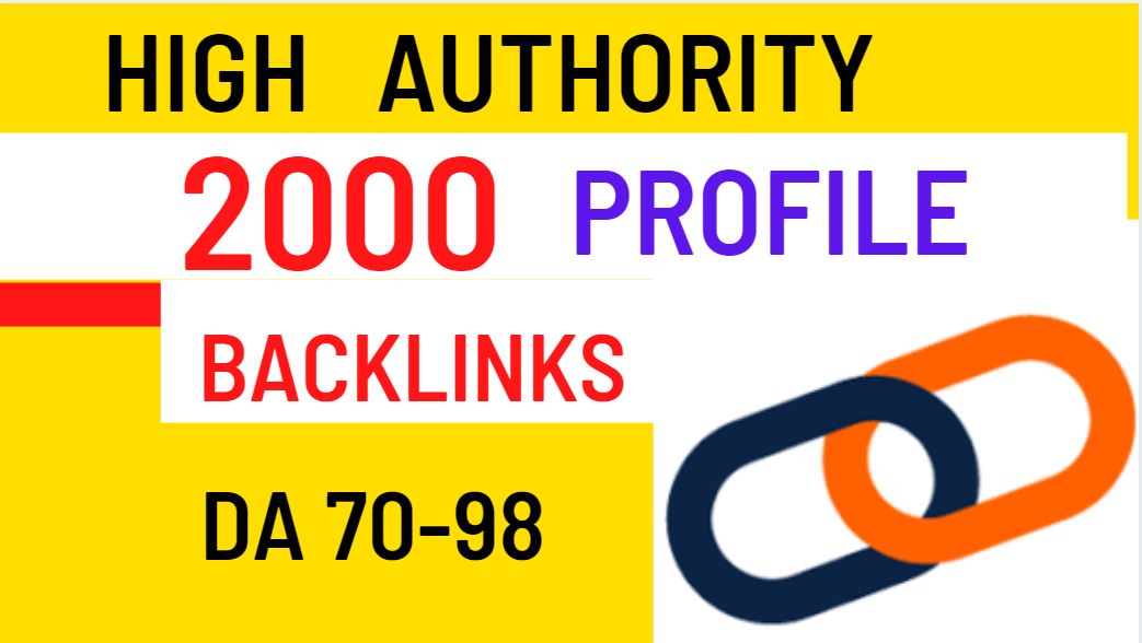 2000 high authority profile backlinks for manual SEO ...
