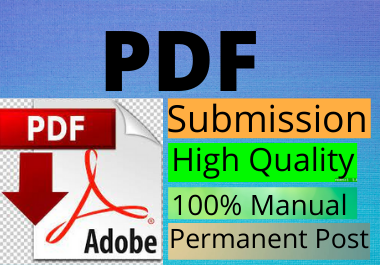 80 PDF submission manually High DA low spam score man...