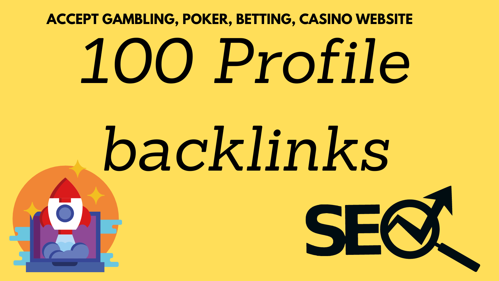 I will do 100 high authority SEO profile backlinks, ...