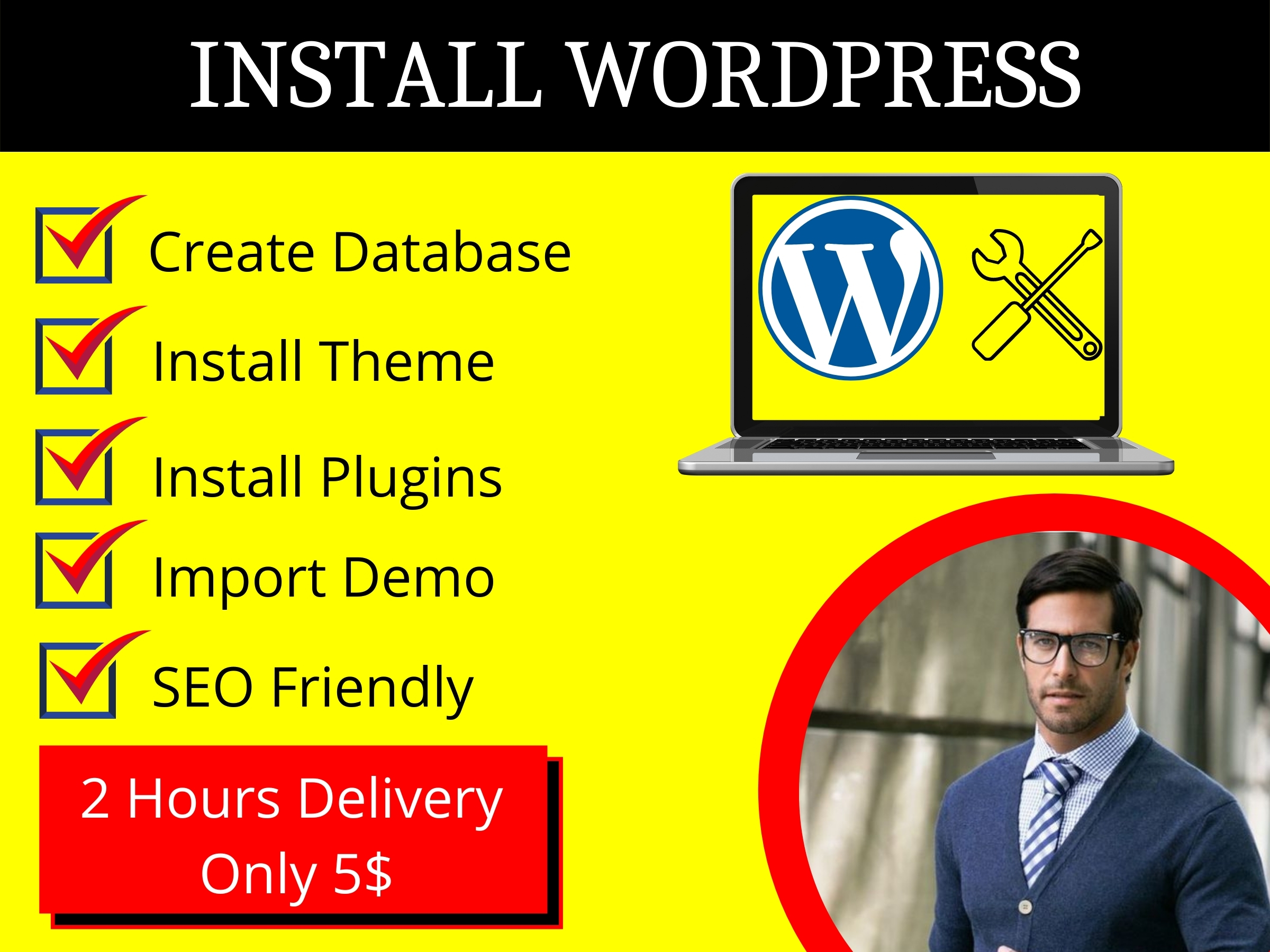 I will install WordPress, setup theme, plugin, dem...