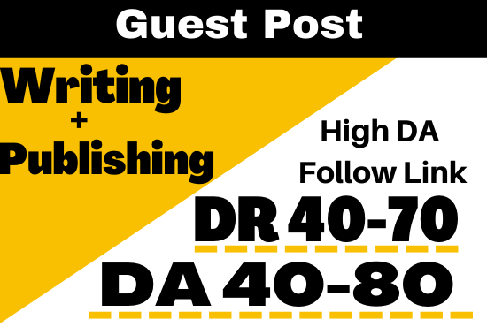 I will do guest posting on high da blog sites