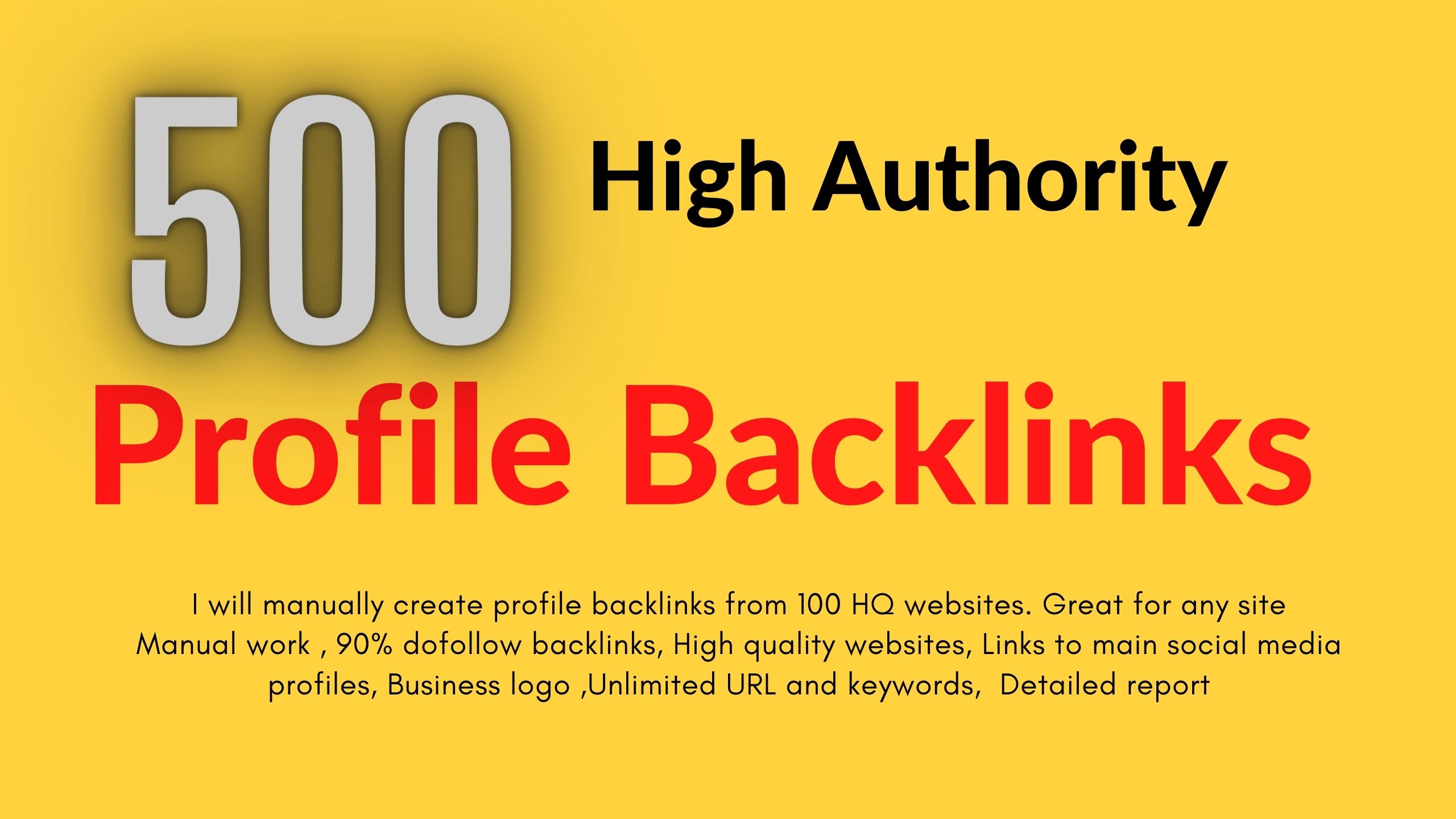 500 SEO manual link building dofollow profile backlin...