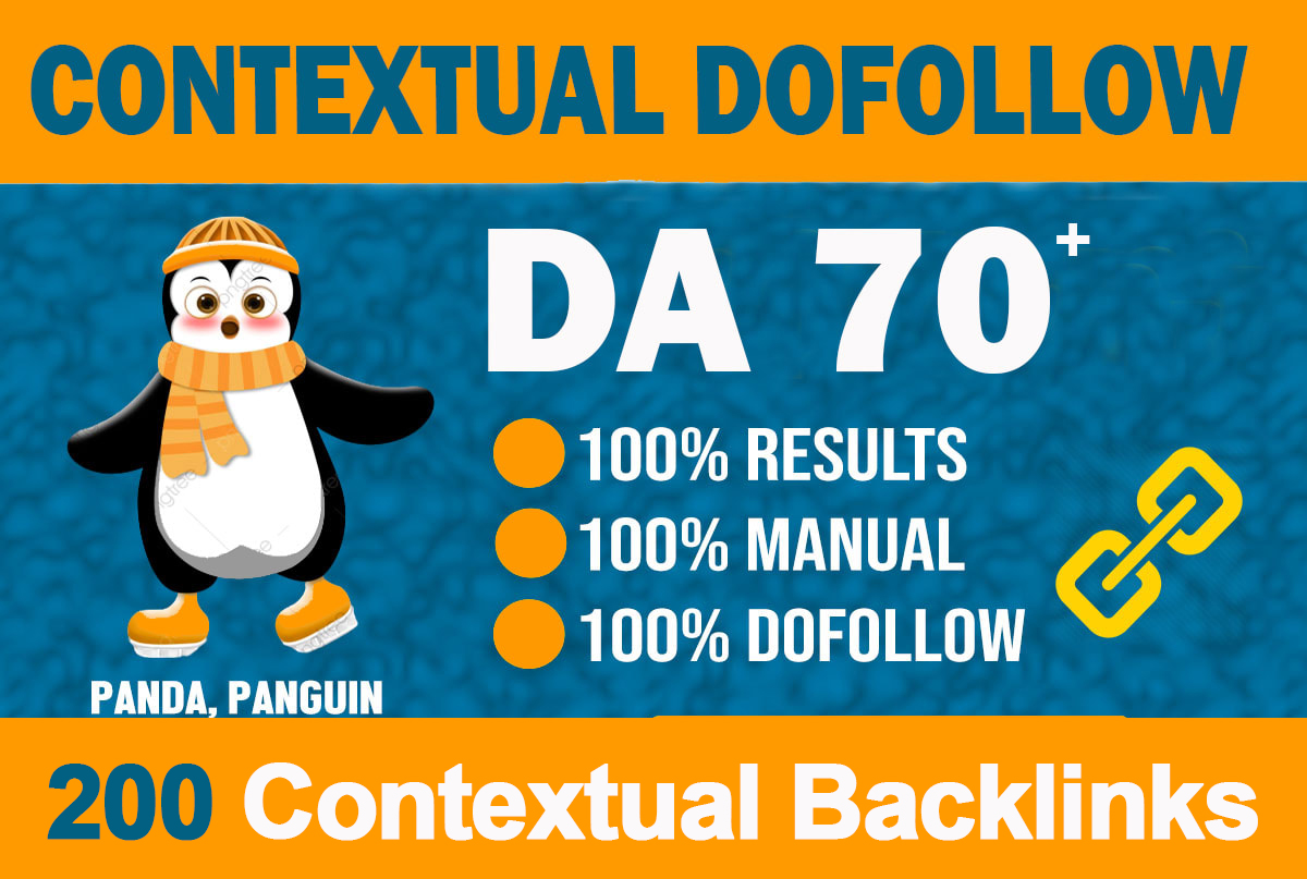 High DA Upto 200+Contextual Backlinks for Higher Rank...