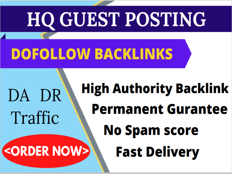 Make guest post from DA 50+ websites with permanent d...