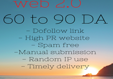 I will build web2.0 high quality 52contextual SEO do ...