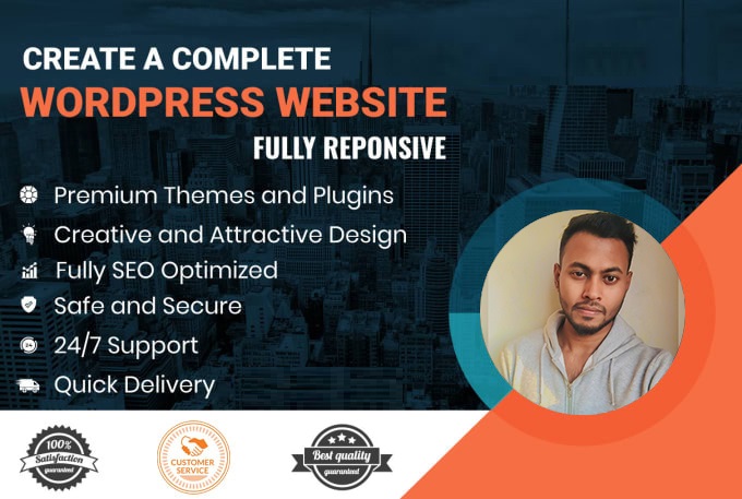 I will create and customize responsive wordpress webs...