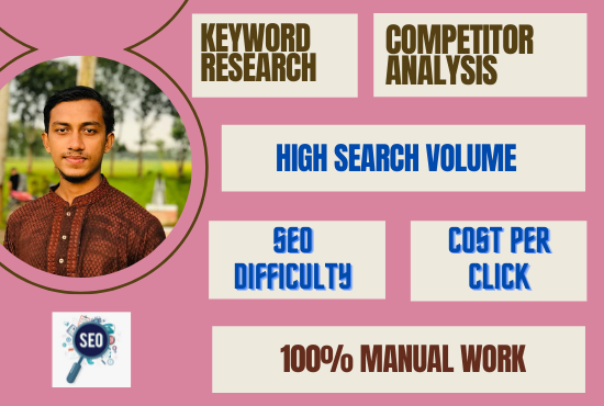 I will do manually 80 keyword research and 1 competit...