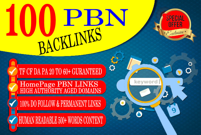 Build 100 High Quality permanent Dofollow SEO homepag...
