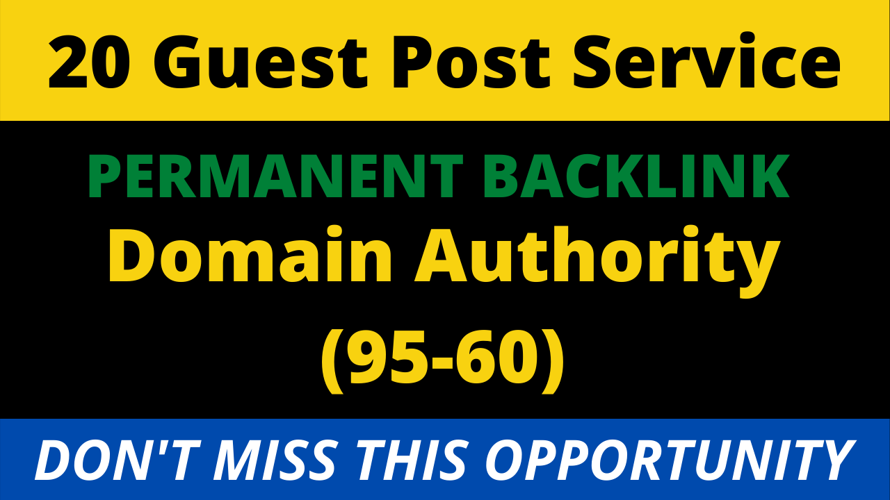 I will write and publish 20 high da permanent backlin...