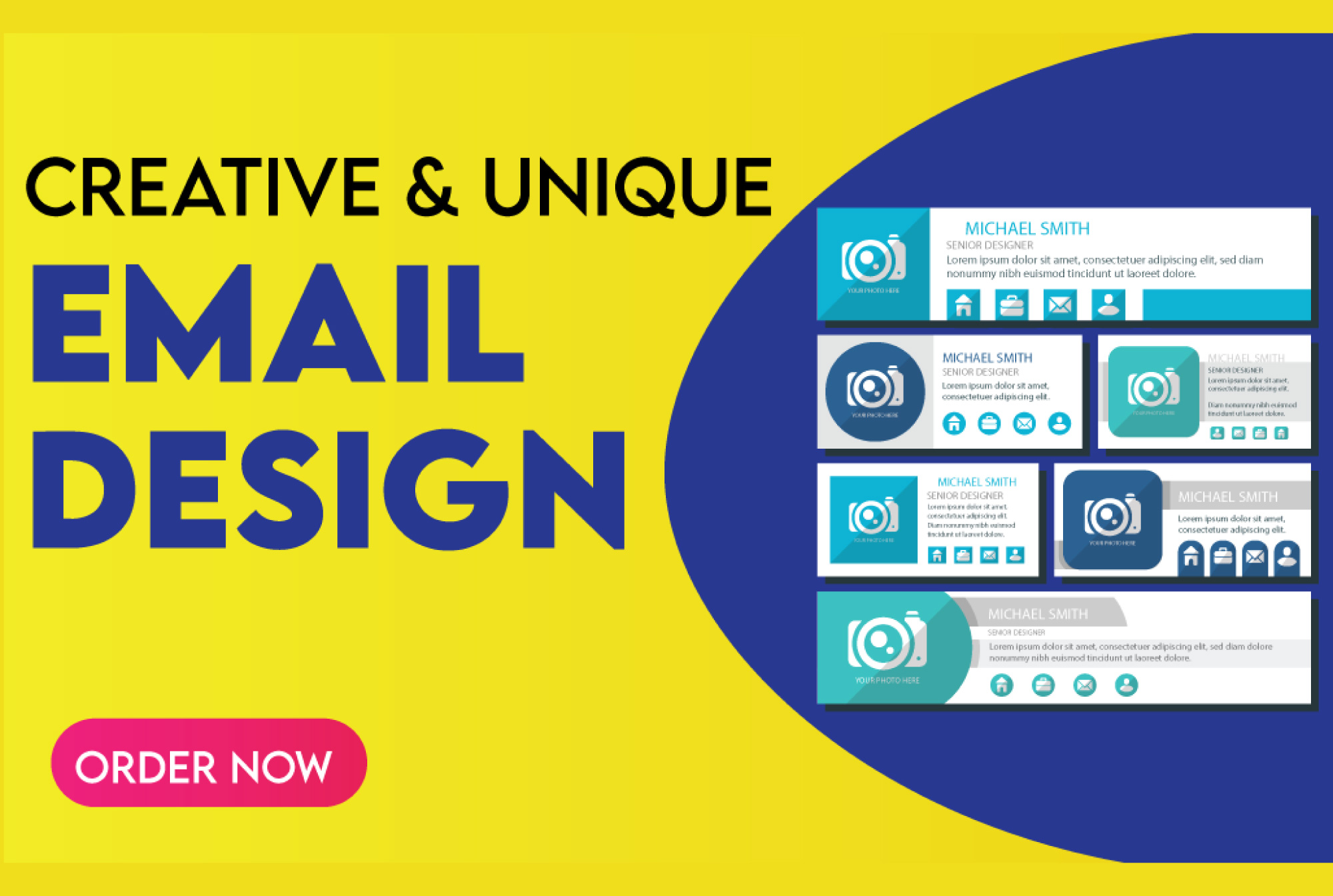design a stunning mail chimp email, newsletter templ...