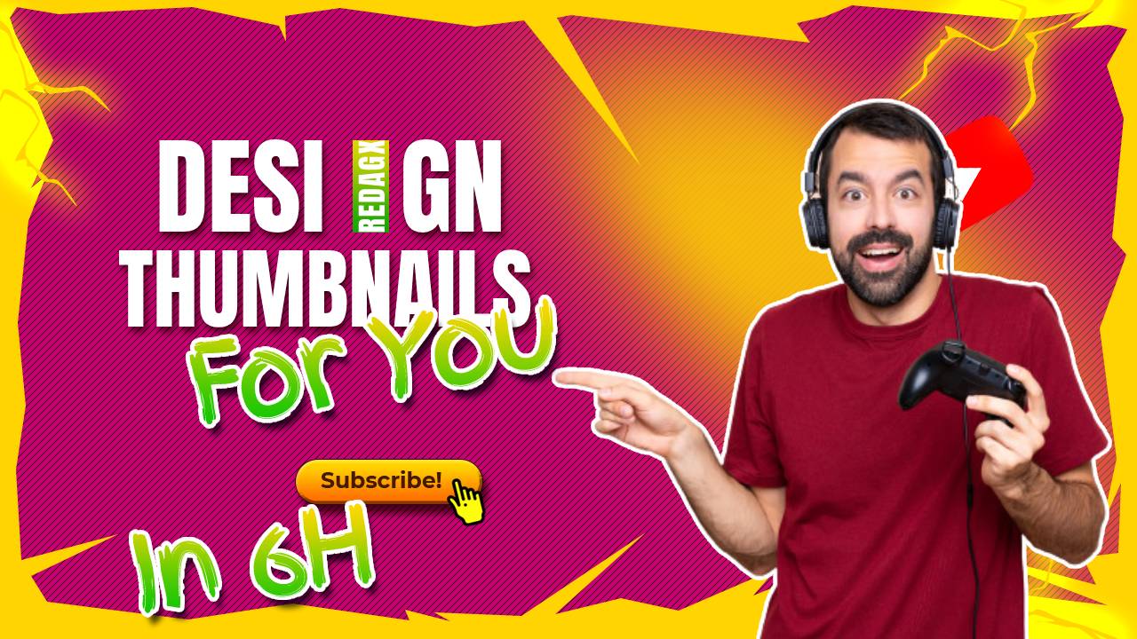 I will design an amazing YOUTUBE thumbnail within 6H