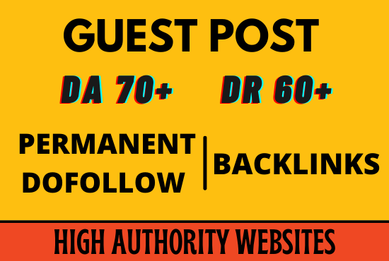 I will guest post on high da 73 website with dofollow...