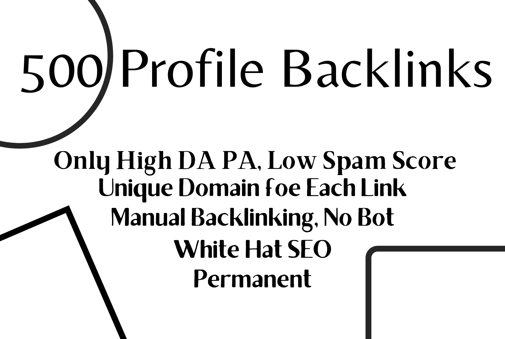 500 Profile Backlinks from Unique Domains off page SE...