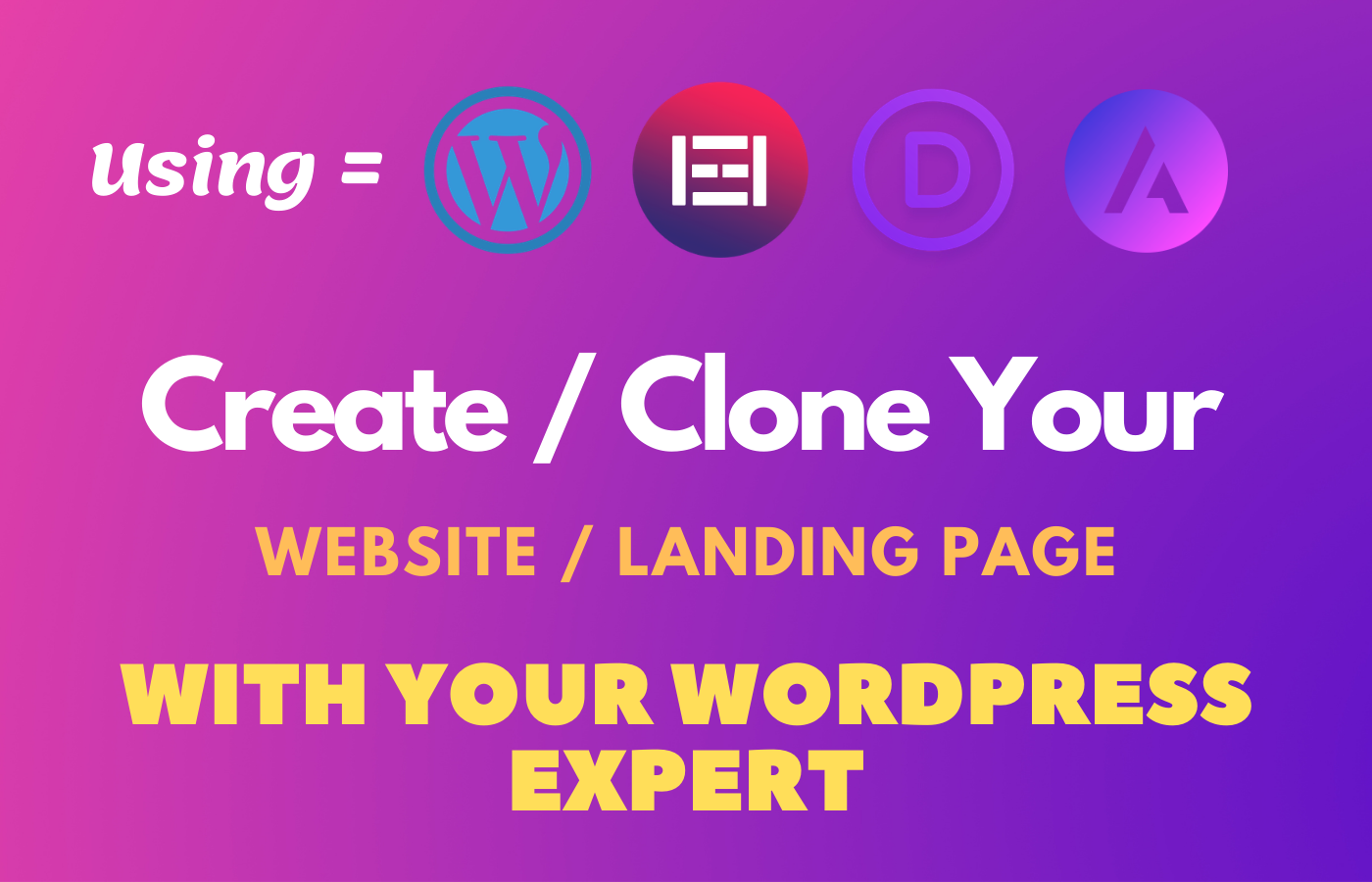 I will create wordpress website or landing page using...