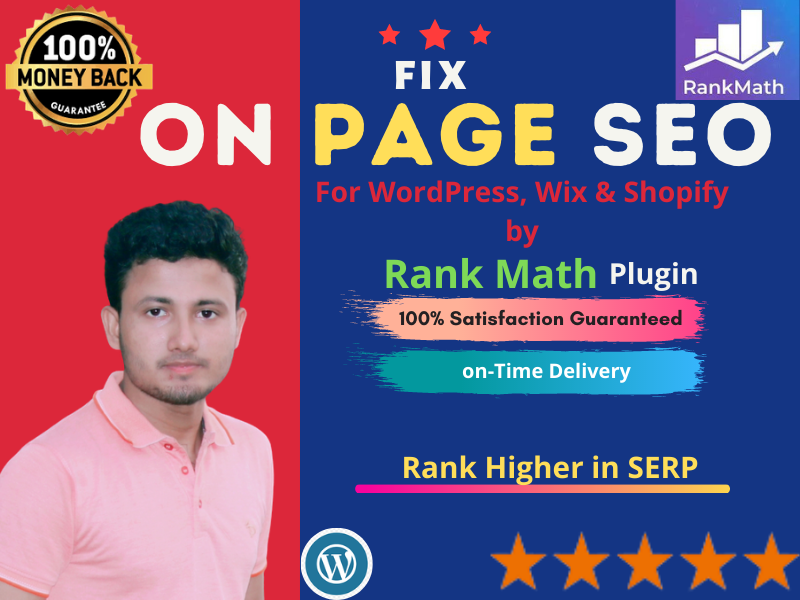 I Will do Fix On Page SEO by rank math to rank your w...