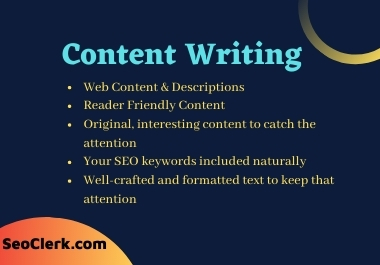 I will write a unique SEO article and original blog p...