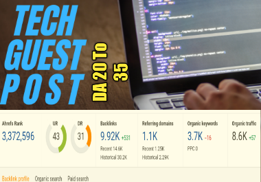 I will write and publish tech guest post on high da b...
