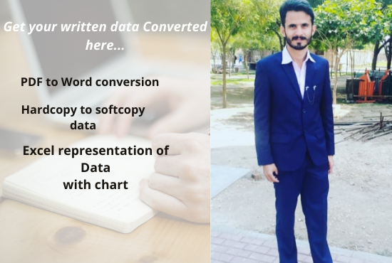 data entry work, retyping your already hard-copy wri...