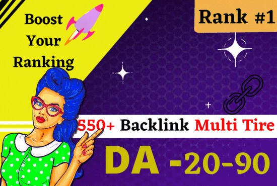 I will 550 SEO backlinks white hat link building serv...
